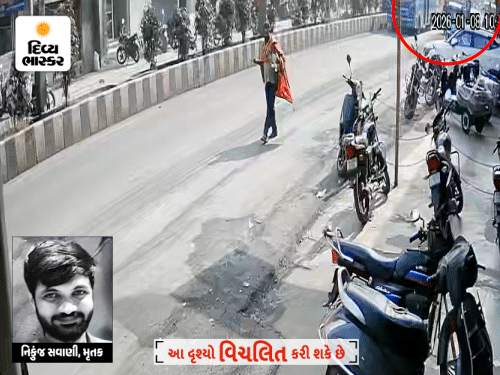 Motorcyclist dies while trying to save on wrong side, CCTV: Diamond factory owner falls off bike while braking in Surat, city bus driver dies after being crushed
