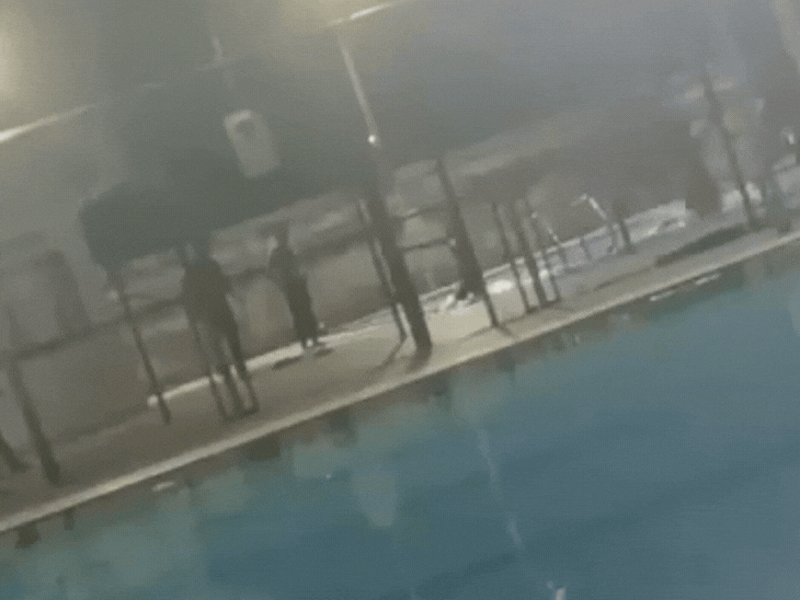 Anti-social elements barged into Saraspur swimming pool by playing Gujarati songs; Despite informing the police, no action was taken
