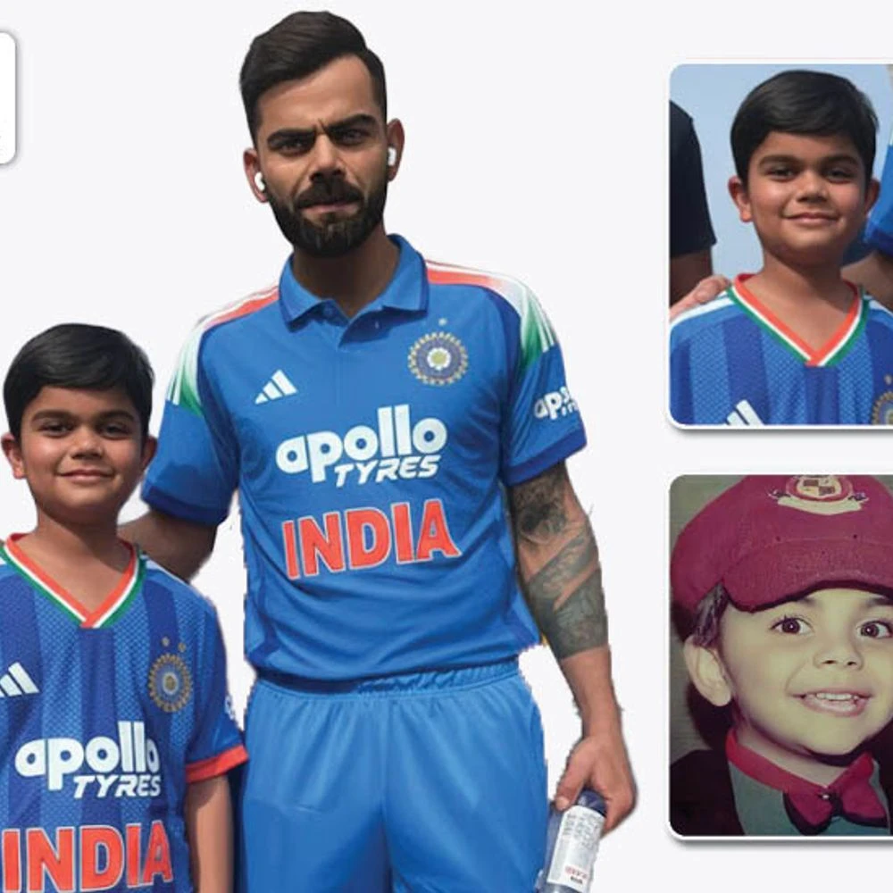 Who is the man who went viral overnight after meeting Kohli in Vadodara?: Face, eyes, smiles, gestures all match; As soon as he saw it, Virat said, 'You look like a carbon copy of me.
