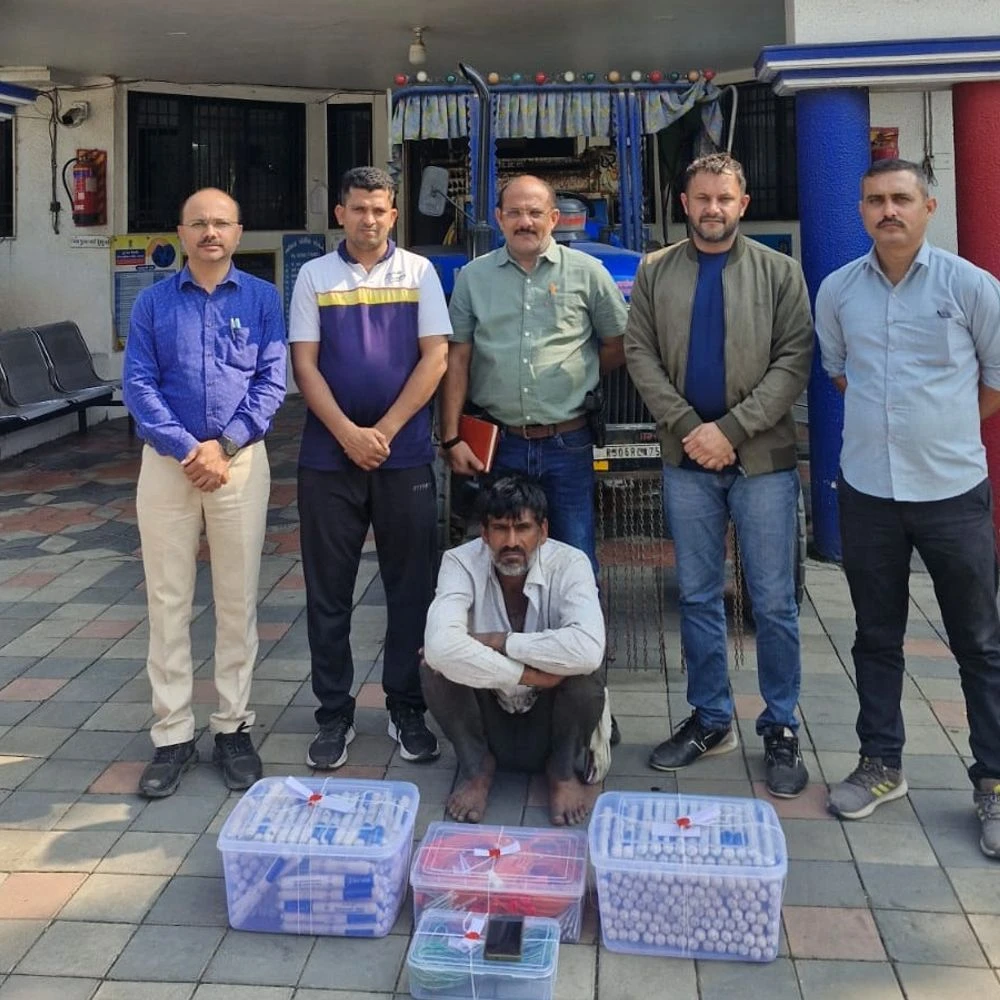 Valsad SOG has received Rs. Explosives worth Rs 5.34 lakh seized: One person from Bhilad caught with illegal goods