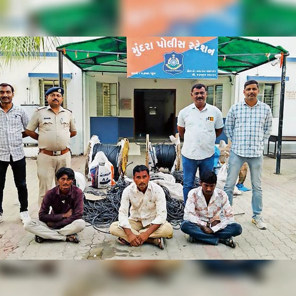 કેબલ ચોર પોલીસના સકંજામાં:ટુંડા સ્થિત કંપનીમાંથી કોપર કેબલ ચોરનાર 4 આરોપીઓને પકડી લેવાયા