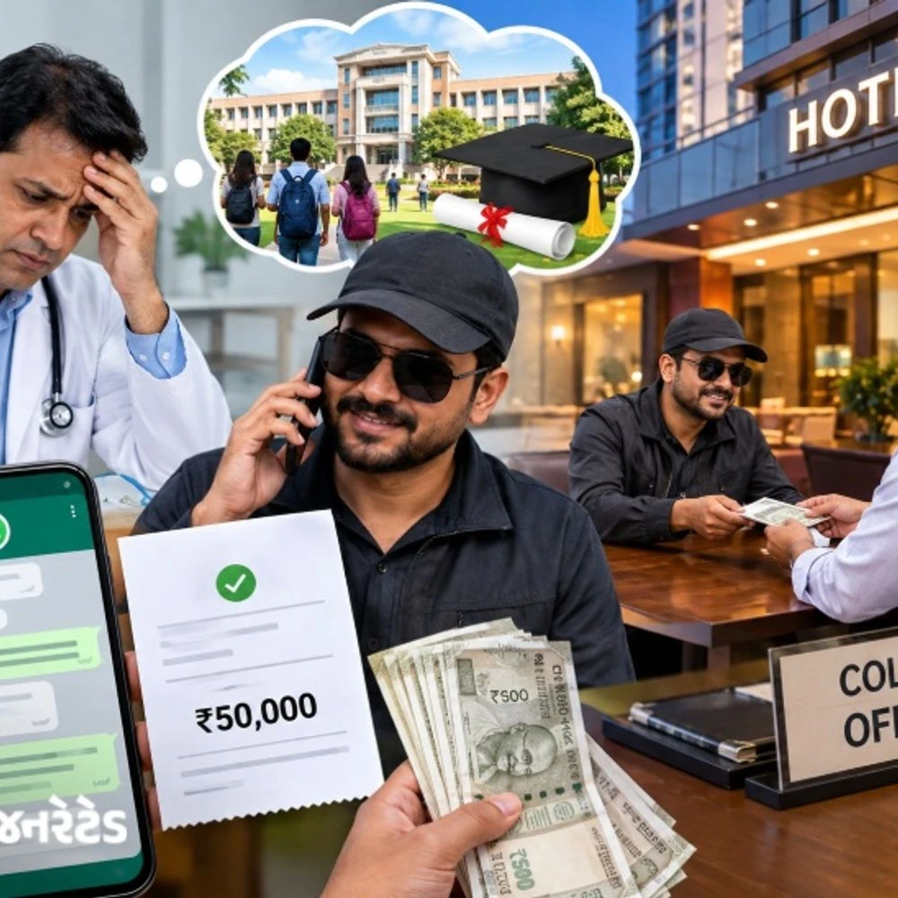 Man snatched Rs 15.50 from doctor, contacted him through WhatsApp and gave him a receipt of Rs 50,000, became a college official in a hotel in Hyderabad and switched off his phone.