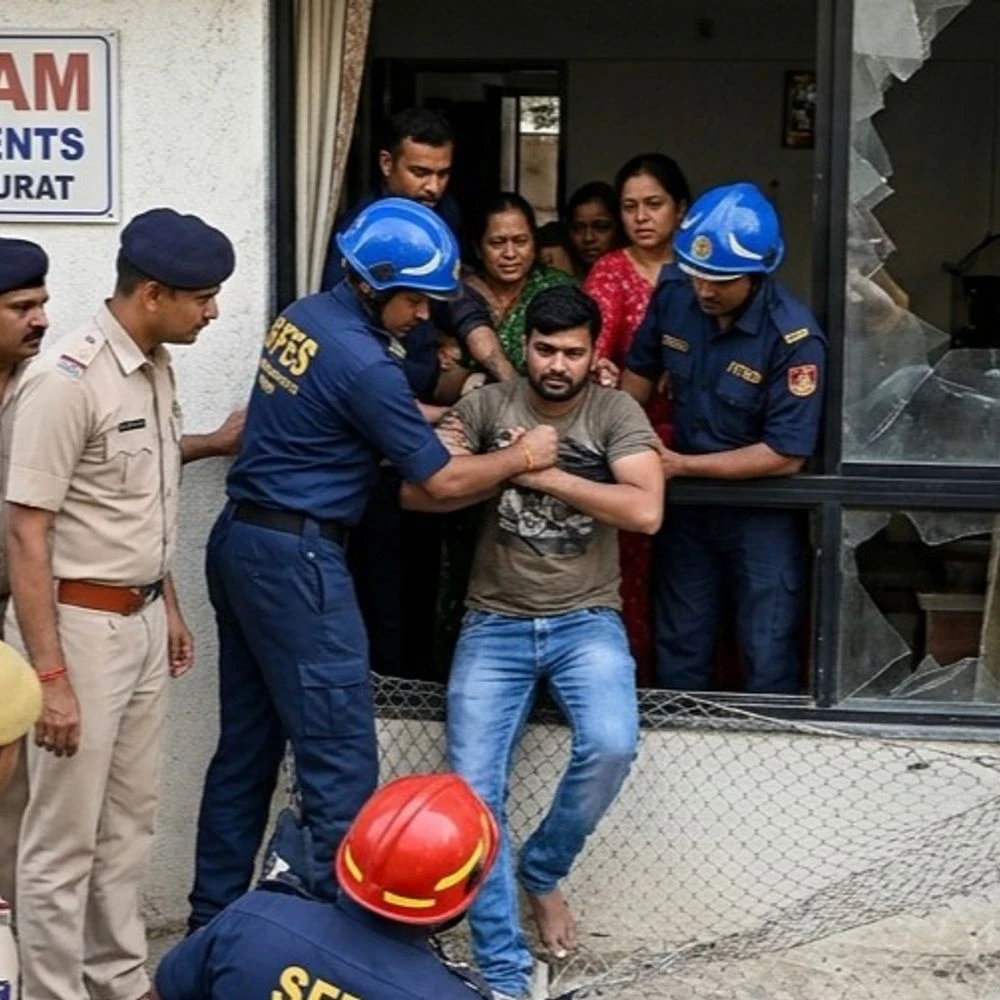 28-year-old man successfully counselled for jumping out of window in Surat, 90-year-old man rescued from bathroom