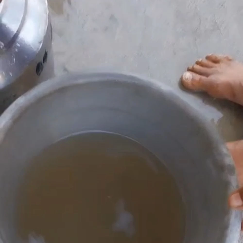 Locals Trahimam: Drinking water in Street No. 2 near Upper Canal in Porbandar's Chhaya Krishna Park